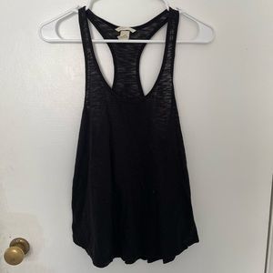 Sheer black racerback tank top